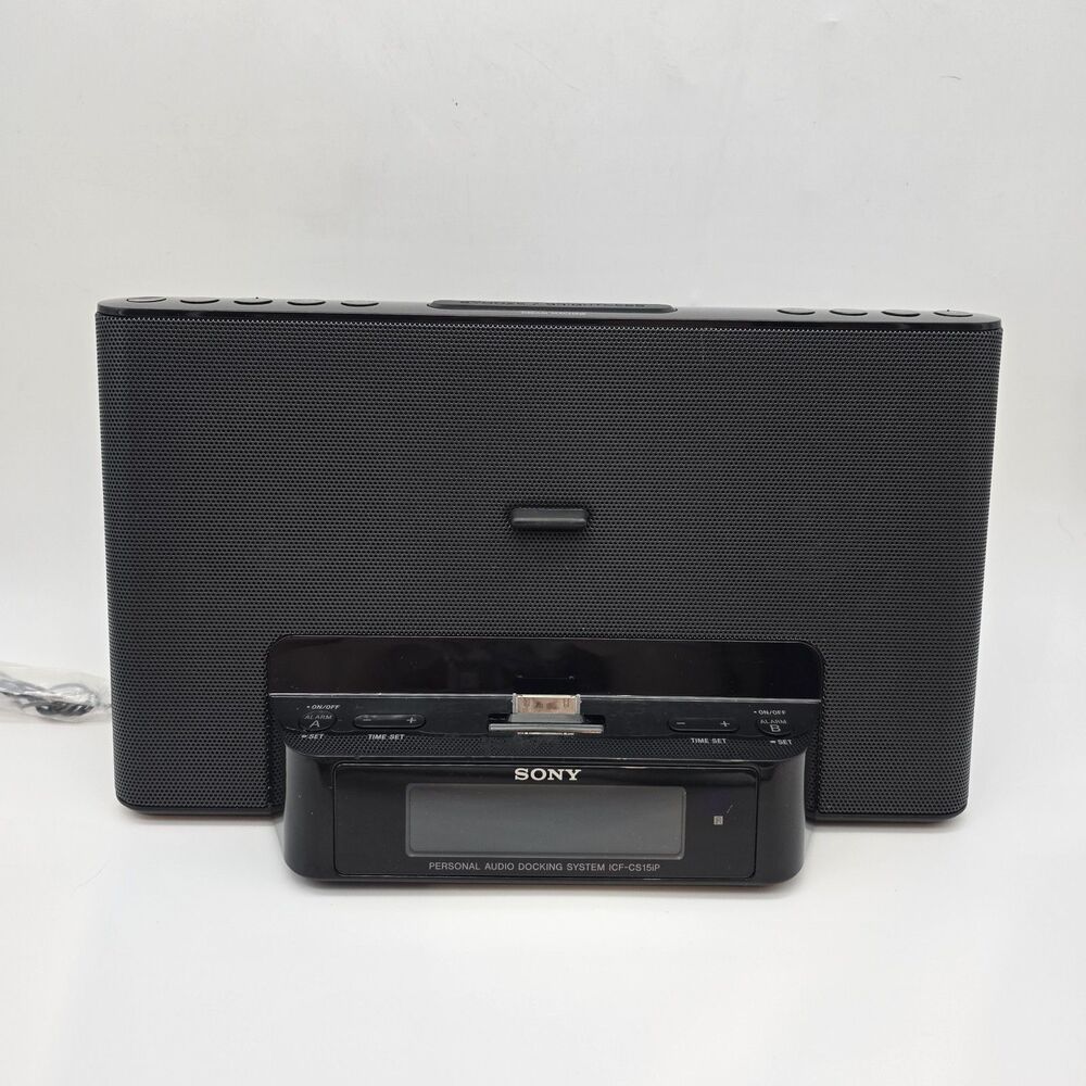 SONY Personal iPod Audio Docking System ICF-CS15iP- With AM/FM Antenna TESTED